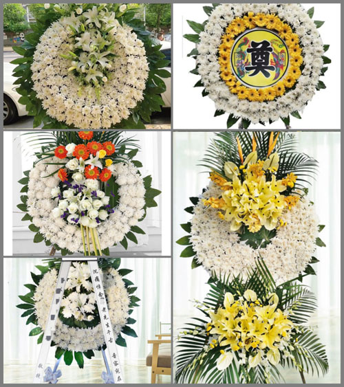 湖北黄冈市黄梅县孔垄镇郭湖村花圈速递